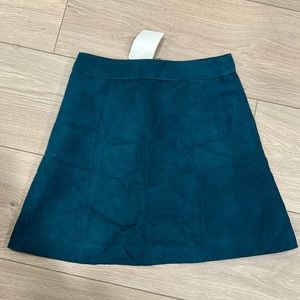 Suede blue mini skirt